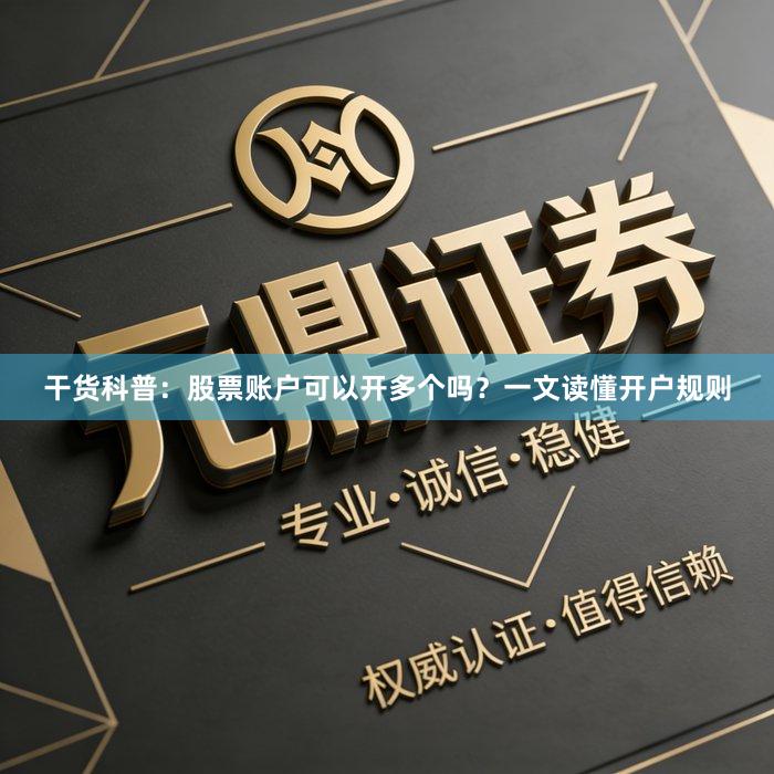 干货科普：股票账户可以开多个吗？一文读懂开户规则
