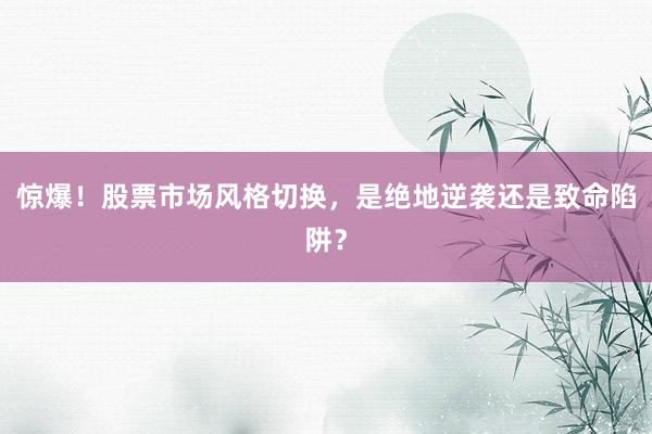 惊爆！股票市场风格切换，是绝地逆袭还是致命陷阱？