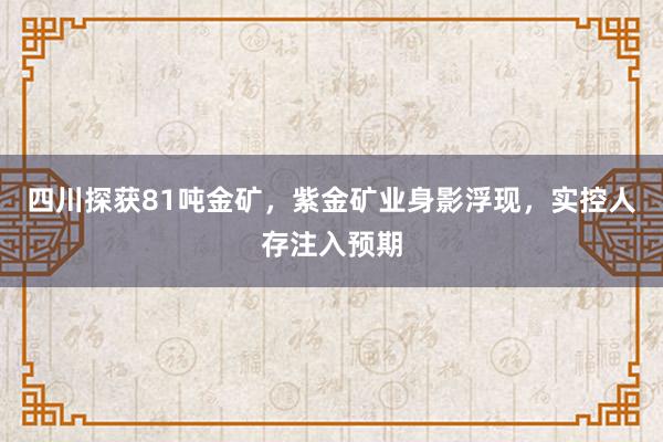 四川探获81吨金矿，紫金矿业身影浮现，实控人存注入预期