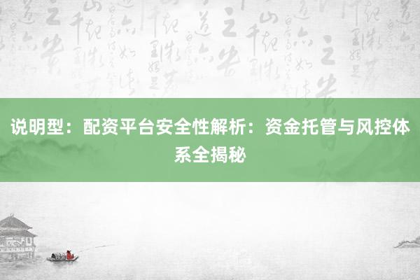 说明型：配资平台安全性解析：资金托管与风控体系全揭秘
