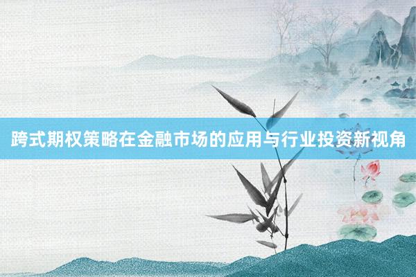 跨式期权策略在金融市场的应用与行业投资新视角